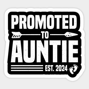 Promoted to Auntie 2024, Soon to Be Auntie Baby Reveal Aunt Sticker